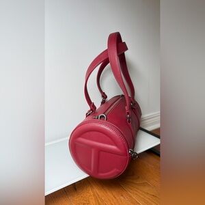 Telfar oxblood duffle bag